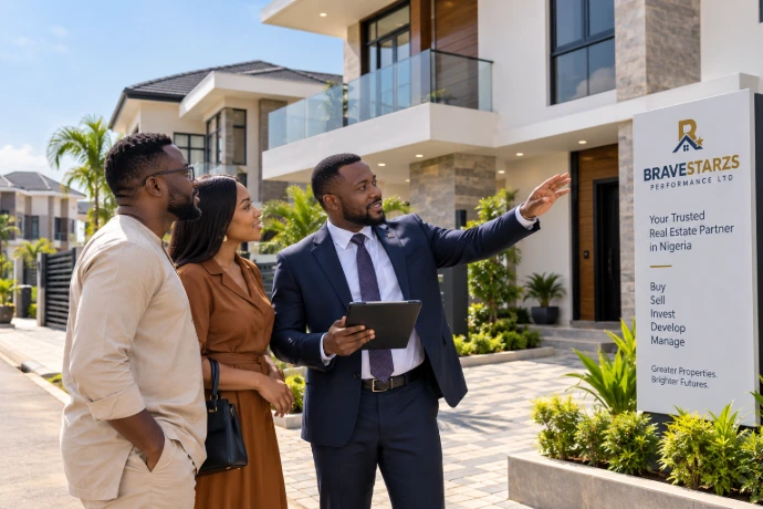 BRAVESTARZS consultant guiding clients during a property inspection 