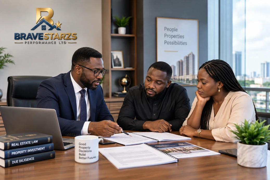 BRAVESTARZS team reviewing corporate and property documentation 